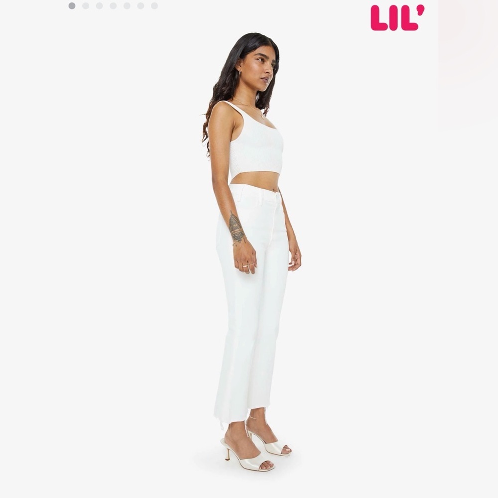 MOTHER PETITES The Lil Hustler Ankle Fray Jeans B3118